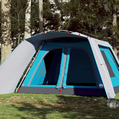 Sporting Goods Item-Familienzelt mit Veranda 9 Personen blau Schnellverschluss
