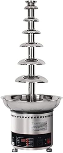 LABLADUO Chocolate Fountain, Commercial Chocolate Fountain, 7 Tiers Large Capacity Chocolate Waterfall, 30-150℃ Adjustable Sauce Melting Pot for Party Wedding Buffet Equipment
