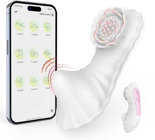 LYAMais Tragbare Butterfly Vibratoren für Frauen Leise Leise& Magnet Auflegevibrator mit 6 Vibrationen Vibratorensets für Frauen Klitoris Stimulator für Sie Erotik Sex Toy Vibration für Frauen