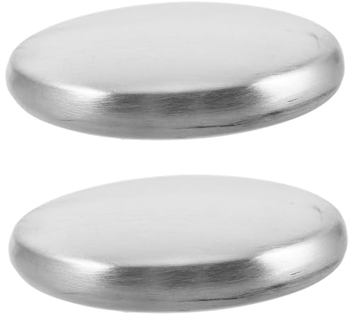 TOGEVAL 2piezas Barra De Jabón De Acero Inoxidable Reutilizable Absorbe Olores De Manos y Cocina Para Baños y Áreas Exteriores Práctico y Económico