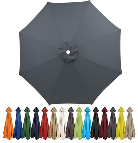 Garden Replacement Parasol Canopy,UPF 50+ Outdoor Sun Shade Cover | 4m/3.5m/3m/2.7m/2.5m/2.3m/2mParasol Fabric Standby Cover,Weatherproof Patio Parasol Umbrella,Windproof& Waterproof,6/8Arms