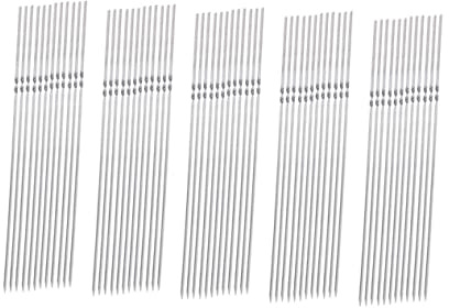 TOYANDONA 50 pièces Brochettes de Barbecue Acier Inoxydable Lot de Réutilisables et Durables Conception Élargie pour Cuisson Uniforme Accessoires Idéaux pour Bbq Plein Air et Camping