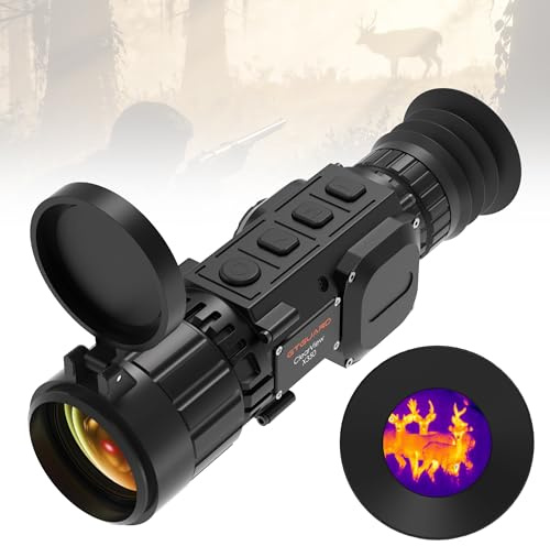 384×288 Wärmezielfernrohr für die Jagd,1024×768 HD Micro-OLED Display,35mm Objektiv 10,Stunden Wärmezielfernrohr,WiFi,Eingebaut 64GB EMMC
