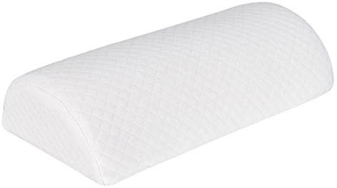 HouseVibe Almohada de refuerzo de media luna de espuma viscoelástica para piernas, rodillas, espalda baja, cuello, pies, almohada cómoda