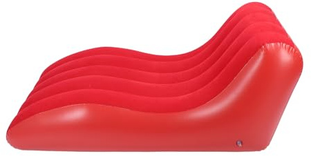 Yctze Canapé-lit Gonflable Haut de Gamme - canapé PVC Portable pour la Maison, Le Camping, Les Pique-niques et Les Voyages avec Une Conception Ergonomique (Rouge)