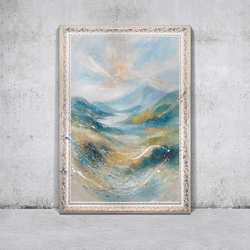 YS-Art Dipinto Acrilico Originale Fatto a Mano con Cornice Paesaggio