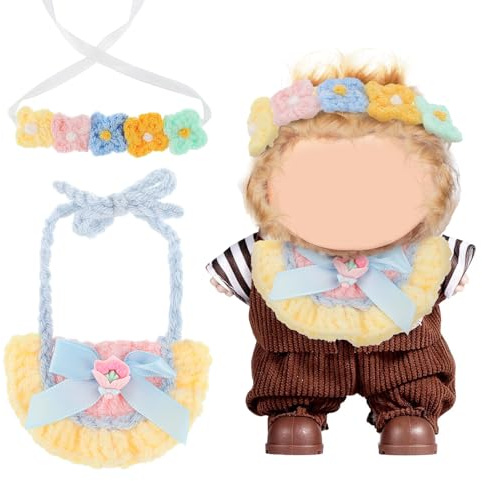 VICASKY Accessori Abbigliamento Bambole Compatibile Fascia Floreale e Bavaglino in Cotone per Foto e Esposizione