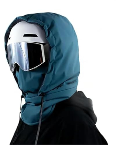 Generisch Waterproof Fleece Lined Hood,Ski Mask,Sturmhaube with Drawstring,Halten Sie Kopf, Nacken Warm,Geeignet für Verschiedene Outdoor-Sportarten wie Radfahren, Skifahren und Wandern im Winter.