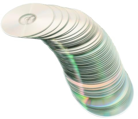 BESPORTBLE Disques CD Vierges Décoratifs Soi-même, 50 Pièces en Plastique Argenté, Bords Lisses, pour Loisirs Créatifs et Éveil Garçon et Filles
