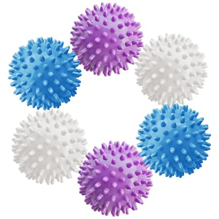 6 PCS Trocknerbälle, Trocknerball, Trocknerbälle Daunenjacke, Trocknerbälles für Trockner, Wiederverwendbar, Verbessert Die Waschleistung, Geeignet Für Trockner und Waschmaschinen/A