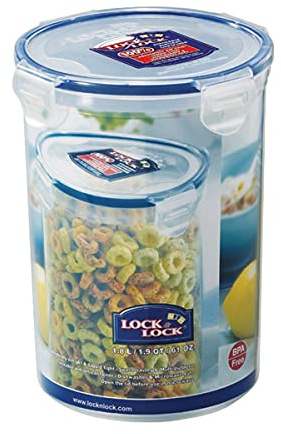 Lock & Lock Hermético Box 2059062 PP Classic Ronda transparentes de plástico de 15 x 15 x 19 cm