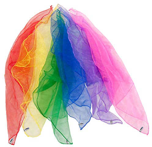 Jongliertücher Stoffüchter Tücher zum Jonglieren Tanztücher aus Chiffon 6er Set