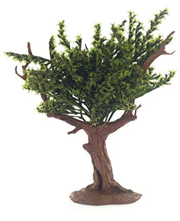 Ferrari & Arrighetti Albero per Presepe con Foglie Verdi, Accessori Presepio Bertoni, Alberello in Miniatura per Paesaggi di Presepe, Plastica, Verde e Marrone, 5 x 4 x 14 Cm