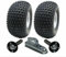 Parnells - Kit de Remorque Quad Atv, 2 pcs Wanda Pneus et Roues Jantes, 22x11.00-8 + 4 Moyeu Presse Acier/Essieu + Attelage Alko, 4 Plis P323 Wanda, E-Marked, 101 Km/H, 310 kg
