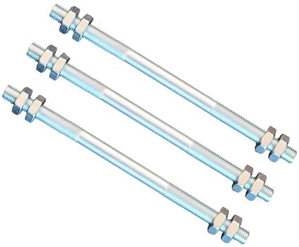 FKAnhängerteile 3 Stück Gewindestange M12 Rechts - Links Gewinde 160 mm + 12 Muttern