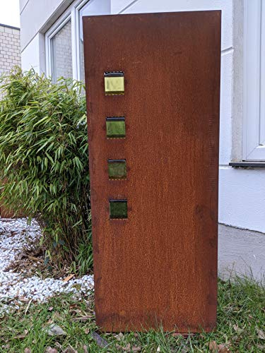 Zen Man Edelrost Garten Sichtschutz aus Metall Rost Gartenzaun Gartendeko rost Sichtschutzwand 1mm H125*50cm 031766-2