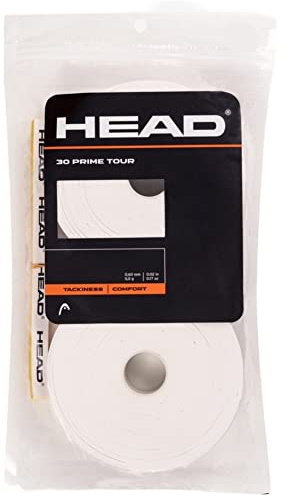 HEAD Unisex-Adult Prime Tour 30 Pcs Pack Tennis Griffband, weiss, Einheitsgröße EU