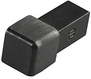 Fuchs PREMIUM Fliesenschiene Quadratprofil Ecke V2A Edelstahl anthrazit gebürstet, 12,5 mm