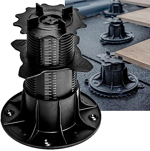 QUICK2FIX® Lot de 36 plots de plaques réglables en hauteur 18 à 36 mm (taille M) - Croix de joint