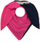 Zwillingsherz Musselin Viereckstuch mit Wolle für Damen Mädchen Jungen - Hochwertiges Baumwoll-Halstuch Blockstreifen Damenschal Übergangsschal - Strick-Waren Frühjahr Herbst Winter, Pink Navy Beige