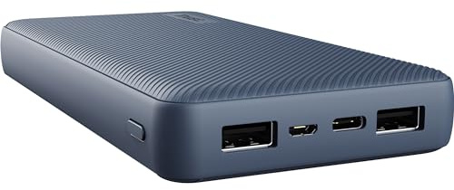 Trust Mobile Primo Power Bank 20000 mAh Sostenibile, Alta Velocità 3 A, Porta USB C, Carica Batterie Cellulare, Caricatore Portatile iPhone, iPad, Samsung, Xiaomi, Huawei, Tablet, Smartphone - Blu