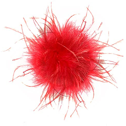 BYNYXI Damen Feder Brosche, Flauschige Straußenfeder Brosche Tiara Handgelenkmanschetten Handgelenk Ärmel Feder Bankett Brosche Feder Blume Brosche Strauß Manschette zum Karneval Cosplay Party