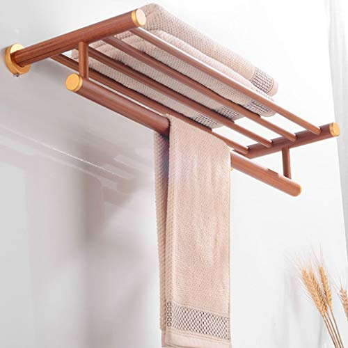 NATWEE Bad Handtuchhalter Hängen Halter Holz Aluminium Handtuch Halter Dusche Lagerung Rack Wand Bad Regal Handtuch Bar Einzel It's so Kind of You