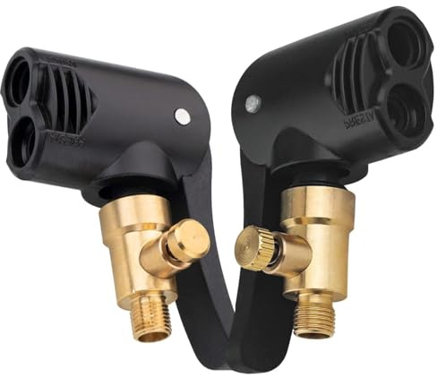 2 Stück französisches ventil adapter, Ventiladapter, Ventiladapter, Reifenfüller, Ventilschaftverbinder, sicher und langlebig, 2-in-1-Ventil, geeignet für Autos, Fahrräder, Motorräder und LKWs