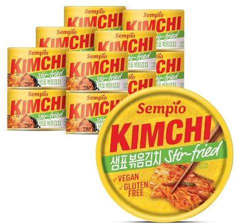 Sempio Kimchi Coréen Sauté en Conserve 160 g Lot de 12 | Kimchi coréen sauté prêt à déguster et longue conservation. Délicieux avec riz, nouilles et grillades.