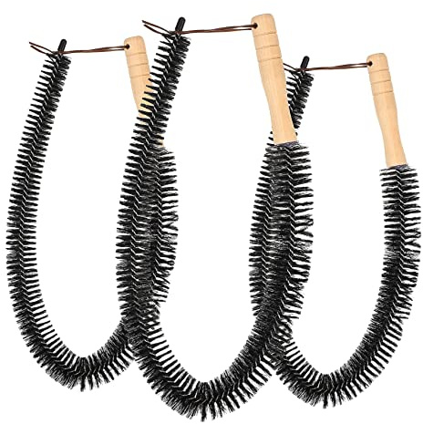 GLEAVI Multipurpose Radiator Duster Brush Set 3 Pcs Long Handle Lint Cleaner for Radiator Dryer Vent Washer Flexible and Bendable 74 * 4cm