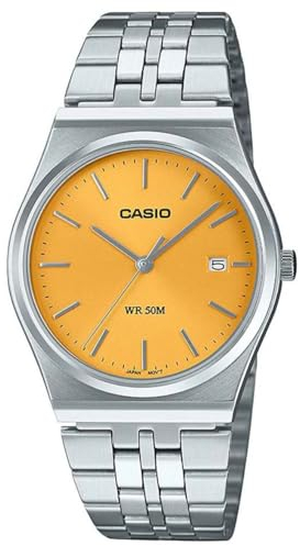 Casio B145D Watch Yellow/Silver 40 MM