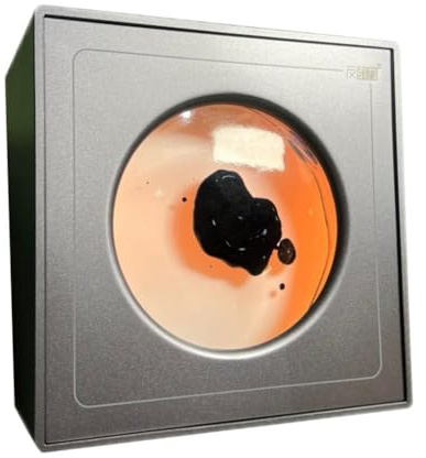 AsrMyjcx Musik Rhythmus Lampe Ferrofluid Lautsprecher Display Ausrüstung Sound Partner Ferrofluid Visualizer Lampe für Schlafzimmer Nachttisch Geburtstag, grau