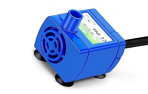 budiniao Pet Drinking Fountain Pump Power Quiet Bowl Motor Replacement Part with LED Light Super Silenced Water Dispenser for Cat