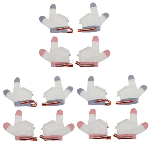 Abaodam 6paare Daumenlutsch- -handschuhe Anti-kratzer Verstellbar Atmungsaktiv Für Junge Mädchen Und Kleinkinder Rot Blau Schützt Vor Daumenlutschen Und Gesichtskratzen