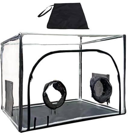 Pilzfruchtkammer, Pilzzucht-Fruchtkammer | Hochsichtbare Mykologie-Stillluftbox mit Rauchhaube, Pilz-Pflanzbeutel für Mykologie-Zubehör