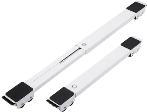 YASTA Supporto Lavatrice Frigorifero Asciugatrice Carrello Con Ruote Elettrodomestici Base Sposta Mobili Pulizie Difficili Regolabile DA 43 a 69 cm con Freni Antivibrazione Peso Massimo 200 Kg