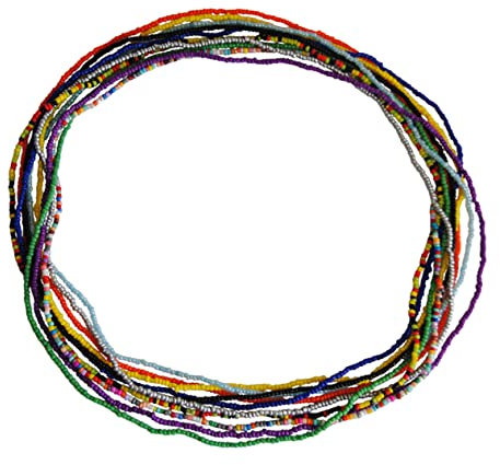 LIFKOME 10stücke Perlen Taillenkette Für Frauen Hosenkette Mit Bunte Perlen Taillenperlen Als Armband Halskette Und Fußkettchen Geeignet Für Strandpartys Clubs Und Feiern