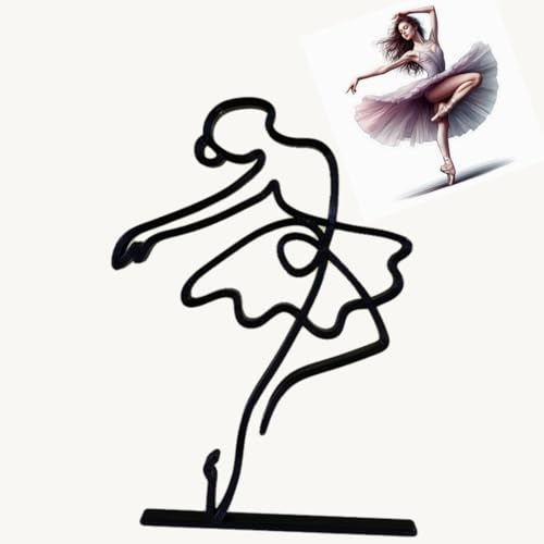 Generisch Figur - Minimalistische dekorative Skulptur, Geschenk, modernes Interieur, Innendekoration, Figur für Schlafzimmer, Büro, Wohnzimmer (Ballerina)