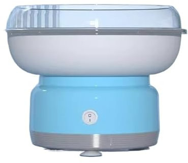 JMOZHCD Cotton Candy Machine Colorful Style Hard and Sugar Candy Sugar Floss Homemade Sweets for Birthday Parties, Retro Vintage Candy Maker (Blue)
