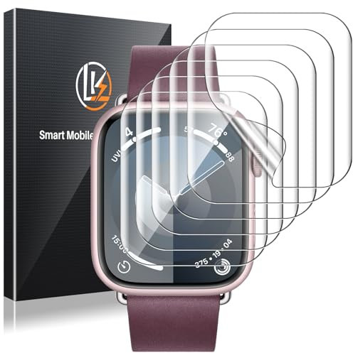 LK 6 Pack Screen Protector for Apple Watch Series 11/10 46mm High Definition, Bubble Free, Clear Flexible TPU Film, Easy Installation Anti-Scratch, Ultra-Thin Pixel Watch Screen Protector