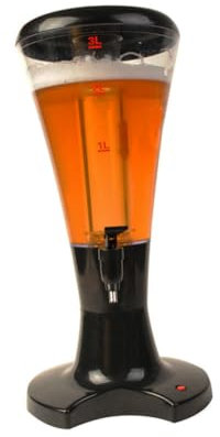MAGICLULU Saftspender Mit Led-lichtern Bierturm Für Kaltgetränke Bier Fruchtsäfte Einfach Zu Bedienen Reinigen Für Party Haushalt