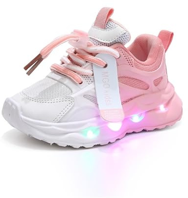 Emisünde Zapatos luminosos for niñas y niños de 1 a 6 años, sneakers LED for niños con zapatos intermitentes trainer infantiles transpirables y ligeros con luz for primavera y otoño(Azul,30 EU)