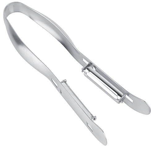 Kukyller Dual Sided Peeler, Stainless Steel Asparagus Peeler Tool Tomato Potato Remover with Handle for Making Delicious Veggie Noodles
