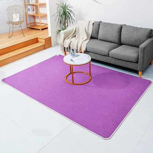 Portable Electric Heating Carpet Heated Rug, Graphene Heated Floor Mat w/Heating Modes & Timer, Floor Space Heater Foot Warmer Under Desk(Purple,100x150cm)