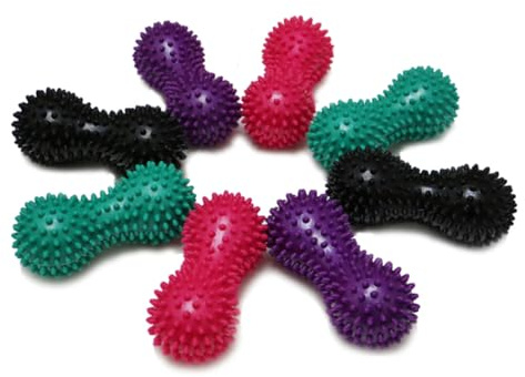 COLLBATH Palla Massaggiatrice a Forma di Arachide in Pvc Porpora per Piedi e Schiena, Punte per Rilassare Muscoli Contratti e Favorire Esercizi di Allungamento Articolare