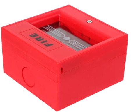 KOMBIUDA Pulsante di Emergenza Manuale Ripristinabile Rosso per Allarme Antincendio, Interruttore a Pulsante di Arresto di Emergenza Compatibile Sistemi Tradizionali, Punto di Chiamata