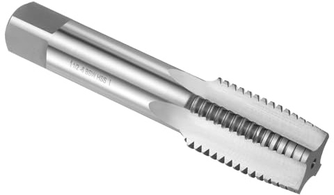 QUARKZMAN Tarauds à Main, 1-1/2-6 BSW 2B Taraud Ébaucheur Britannique à droit en Acier Rapide HSS6542(M2), Tarauds et Filières Durables pour Outil Taraudage Vis Réparation Bricolage