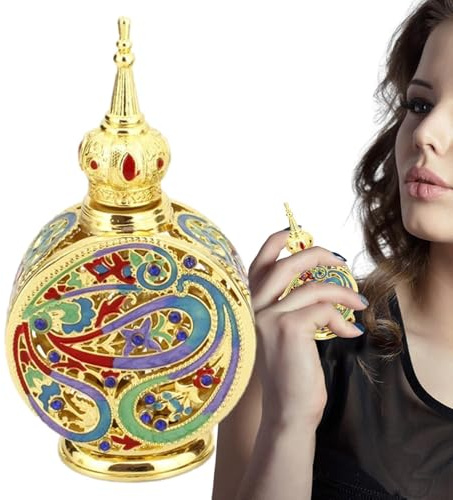 Bottiglie Da Decantazione Per Profumo - Arabo Mediorientale | Bottiglie Di Profumo In Stile Dubai (vuote Da 10 Ml) | Bottiglia Decanter Vintage Per Oli Essenziali E Fragranze | Squisito Modello Intagl