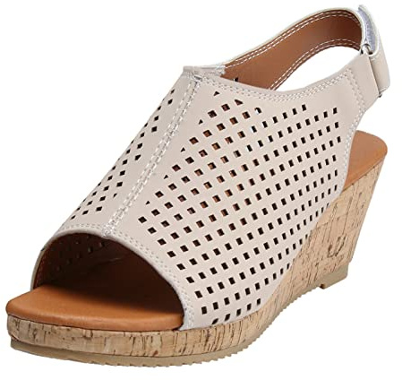 Uwdiohq Gancho Para Mujer Color Cuña Hueca Fish Loop Sandalias Estilo Romanas Sólidas De Zapatillas Modernas Niña (Khaki, 39) Black Shoes Womens Esparto Rehabilitación Ancho Especial Chanclas