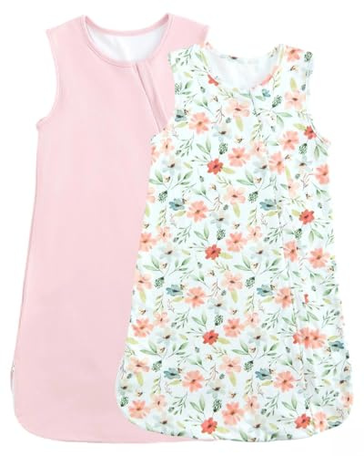 JiAmy Baby Schlafsack 1,0 Tog Lyocell Sommer-Schlafsack für Neugeborene leichter Schlafsack für 0–24 Monate
